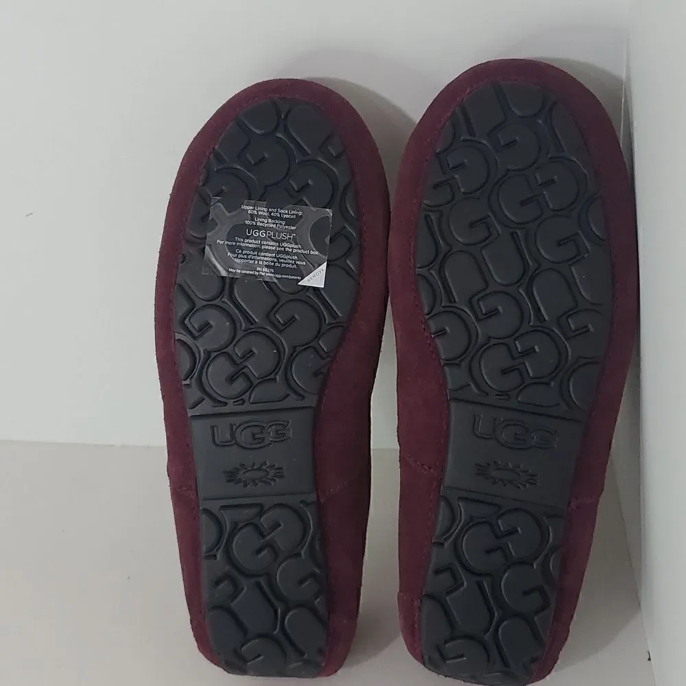 UGG Ascot Slipper Grape Suede Wool Comfort Loafer Men's US 8 NWOB